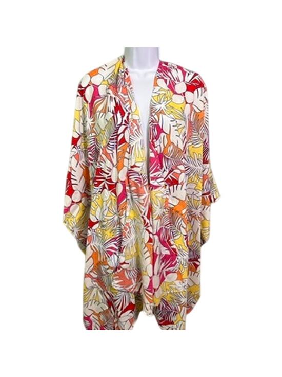 Lands' End Accessories - NWOT Lands End Kimono One Size Beach Coverup Tropical Coastal Grandma Resortwear